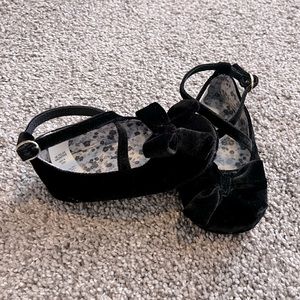 Janie & Jack toddler velvet shoes